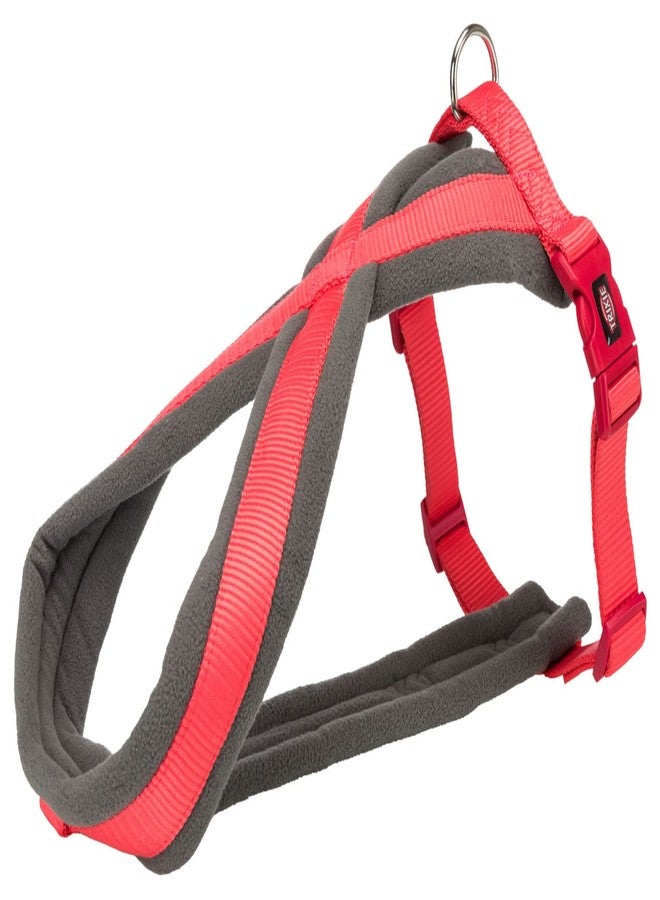 Trixie Premium Touring Harness for Dogs, Adjustable No Pull Dog Belt, Soft Padded & Breathable Pet Harness, Coral (M-L, 50-90 cm)